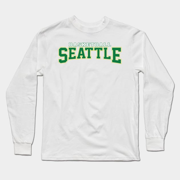 Seattle Basketball Club Long Sleeve T-Shirt by Cemploex_Art